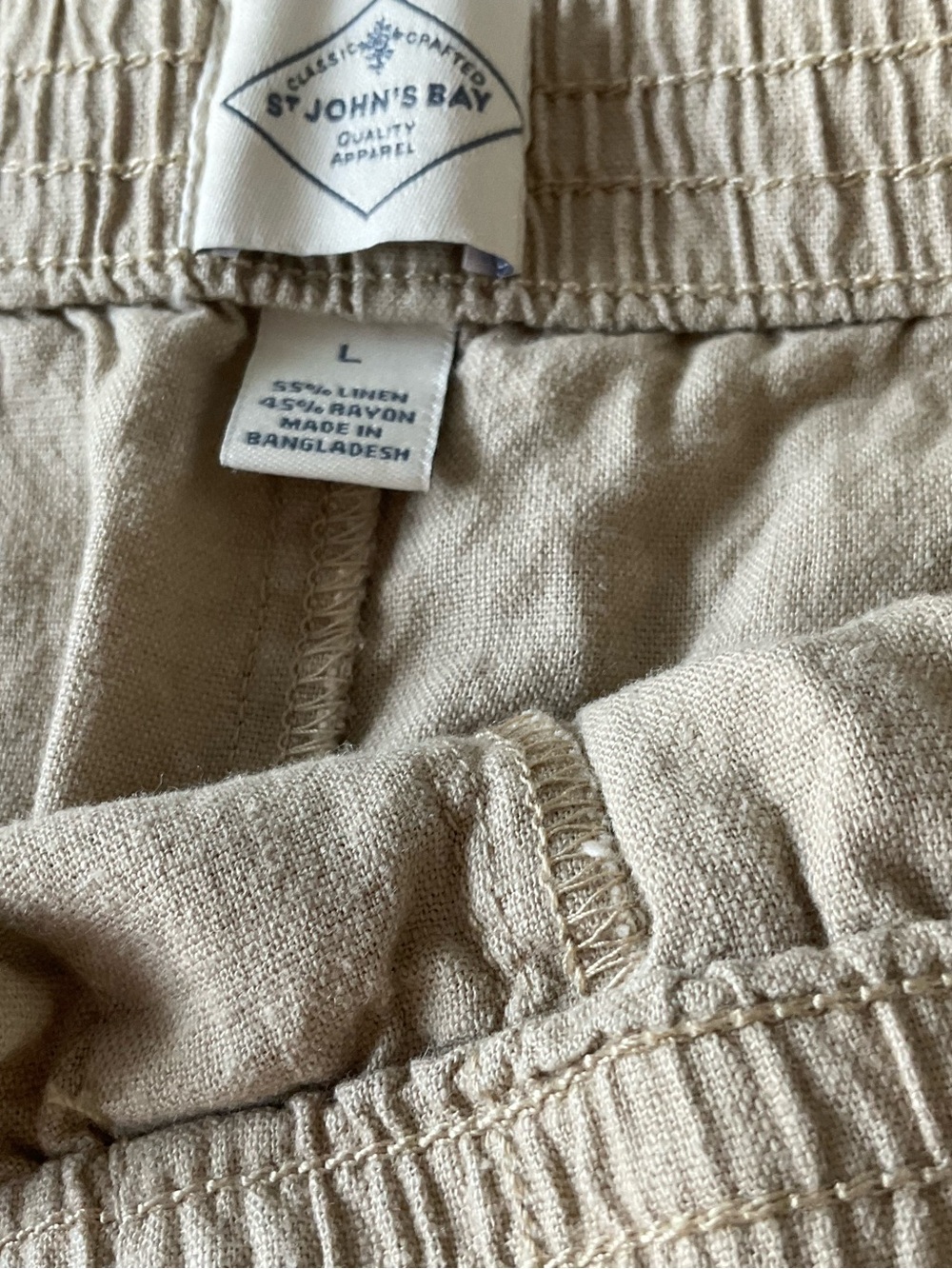 NWT St. John’s Bay Linen Blend Shorts Size Large - Picture 4 of 6